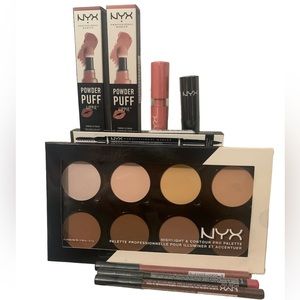 NYX BUNDLE NEVER OPENED!! Contour palette lippie liner lipstick